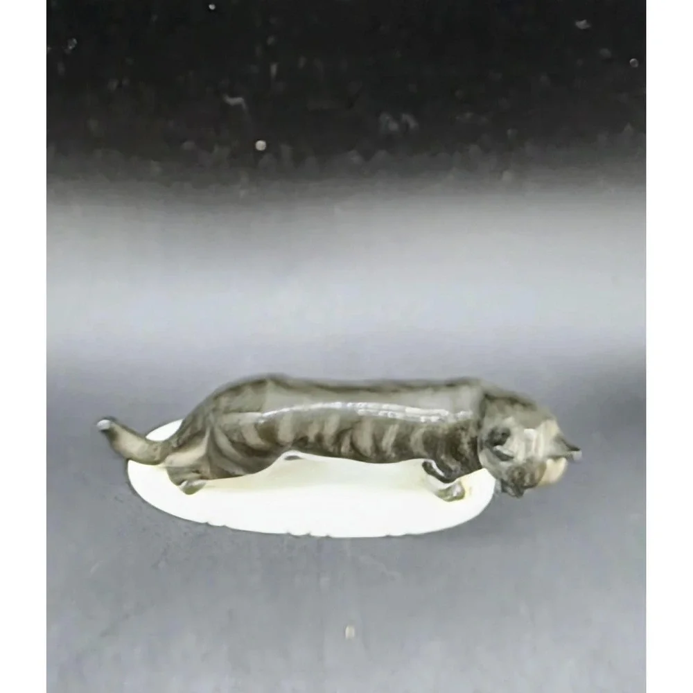 Vintage Rosenthal Cat Kitten Kitty Figurine Black Bavaria 3.5